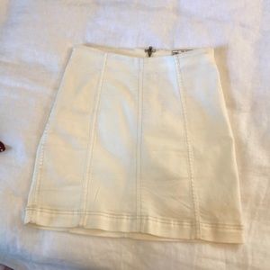 Free people white denim skirt